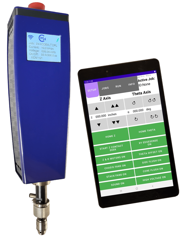 EDM 101 Tooling Head and Tablet for Broken Tool Removal, Broken Tap Removal, Broken Stud Removal